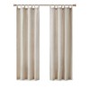 Faux Linen Tab Top Fleece Lined Curtain Panel(Only 1 Pc Panel) - 2 of 4