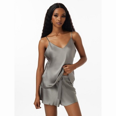 SilkSilky Women's Spaghetti Strap Pure Silk Camisole Set