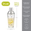 True Glass Cocktail Shaker with Cocktail Recipes, Clear Glass Shaker with Strainer, 13.5 oz - 3 of 4