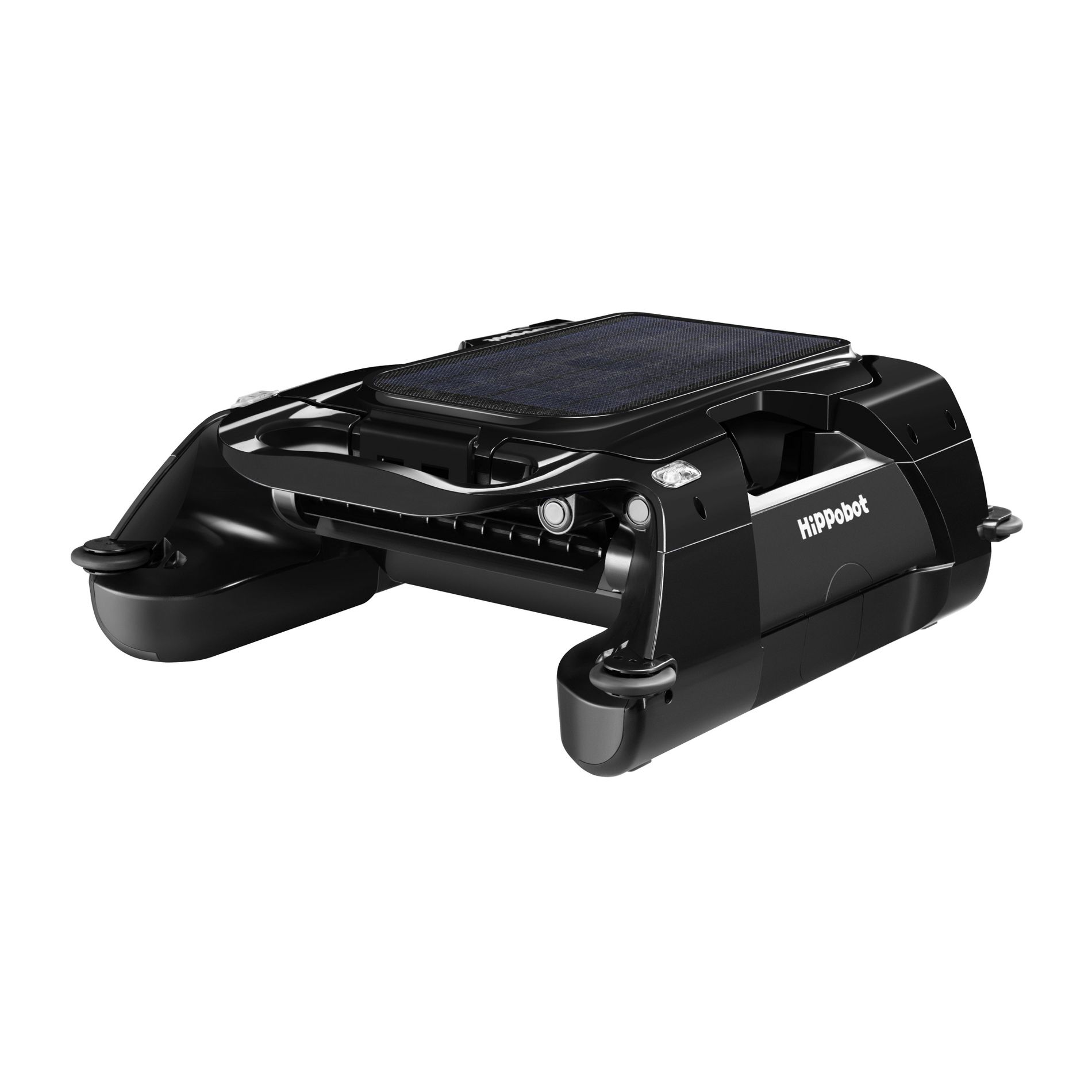 Decksplore Solar-Powered Surface Pool Skimmer Robot - Automatic Floating Cleaner for Leaves/Pollen (Black)