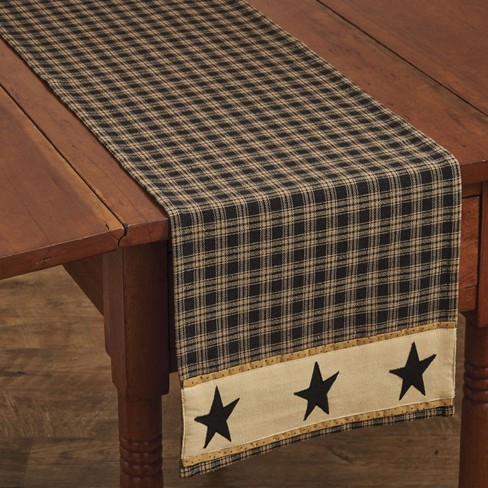 Park Designs Sturbridge Star Table Runner - 54"L - Black - image 1 of 2