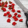 Bright Creations 200 Pack Mini Artificial Red Rose Flower Heads for Gift Wrapping, Arts and Crafts, Home Decor, Party Events, 0.6" - 2 of 4