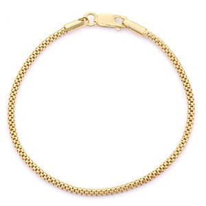 Tiara Popcorn Link Bracelet in Gold Over Silver - 1 of 3