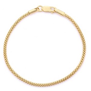Tiara Popcorn Link Bracelet in Gold Over Silver, Women