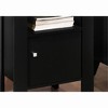 Monarch Specialties ACCENT TABLE - BLACK / GREY TOP NIGHT STAND WITH STORAGE - 3 of 3