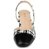 Allegra K Women's Plaid Cap Toe Slingback Chunky Heel Pumps - 2 of 3