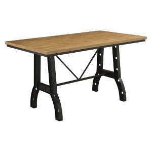 Iohomes Gillock Industrial Two Toned Counter Height Table Rustic Oak - HOMES: Inside + Out, Brown