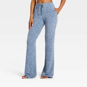 Women's PeachySoft Fleece Baby Flare Lounge Pants - Wild Fable