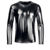 INSPIRE CHIC Men's Round Neck Long Sleeves Shining Disco Metallic T-Shirt - image 2 of 4