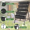 Homdox 4FT 5-Tier Vertical Garden Bed with Lockable Wheels & Drainage, Elevated Planter for Herbs Vegetables Flowers Indoor Outdoo,27.2 * 30 * 48Inch - 4 of 4