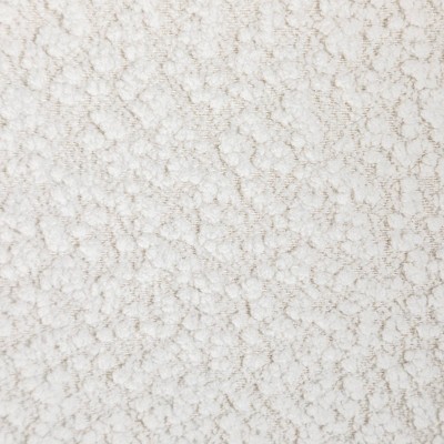 Set of 2 Cream Boucle Barrel Accent Chairs with Wood Frame