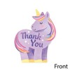 Big Dot of Happiness Unicorn Thank You Cards with Envelopes, Flat Rainbow Unicorn Birthday Party Blank Thank You Note Cards for Girls - Set of 12 - 3 of 4