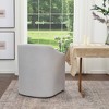 KINWELL 25" Performance Fabric Upholstered Rolling Dining Armchair - 4 of 4