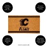 Evergreen Calgary FlamesLogo Natural Coir 28 x 16 Inches Indoor Outdoor Doormat - 3 of 4