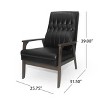 NicBex Leather Accent Chair,Upholstered Living Room Chairs with High Backrest,Mid-Century Modern Arm Chair,Accent Chairs for Living Room - 3 of 4