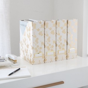 Blu Monaco Foldable Magazine File Holders - Set of 4 or 6 - Many Colors and Designs to Choose From - 1 of 4