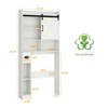 Over The Toilet Storage Cabinet with Sliding Door & Paper Holder Stand, Space-Saving Rack - 2 of 4