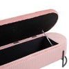NicBex Modern 52.3" Storage Bench Corduroy Accent Stool with Cushioned Top and Metal Base for Entryway and Living Room - 4 of 4
