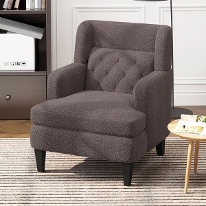 28.75"W Upholstered Accent Chair, Tufted Armchair for Living Room and Bedroom 4B - ModernLuxe - 1 of 4