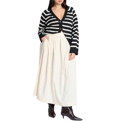 ELOQUII Women's Plus Size Full Maxi Skirt