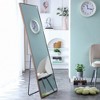 Brown Solid Wood Frame Full-length Mirror, Dressing Mirror, Bedroom Home Porch, Decorative Mirror, Clothing Store - 2 of 4