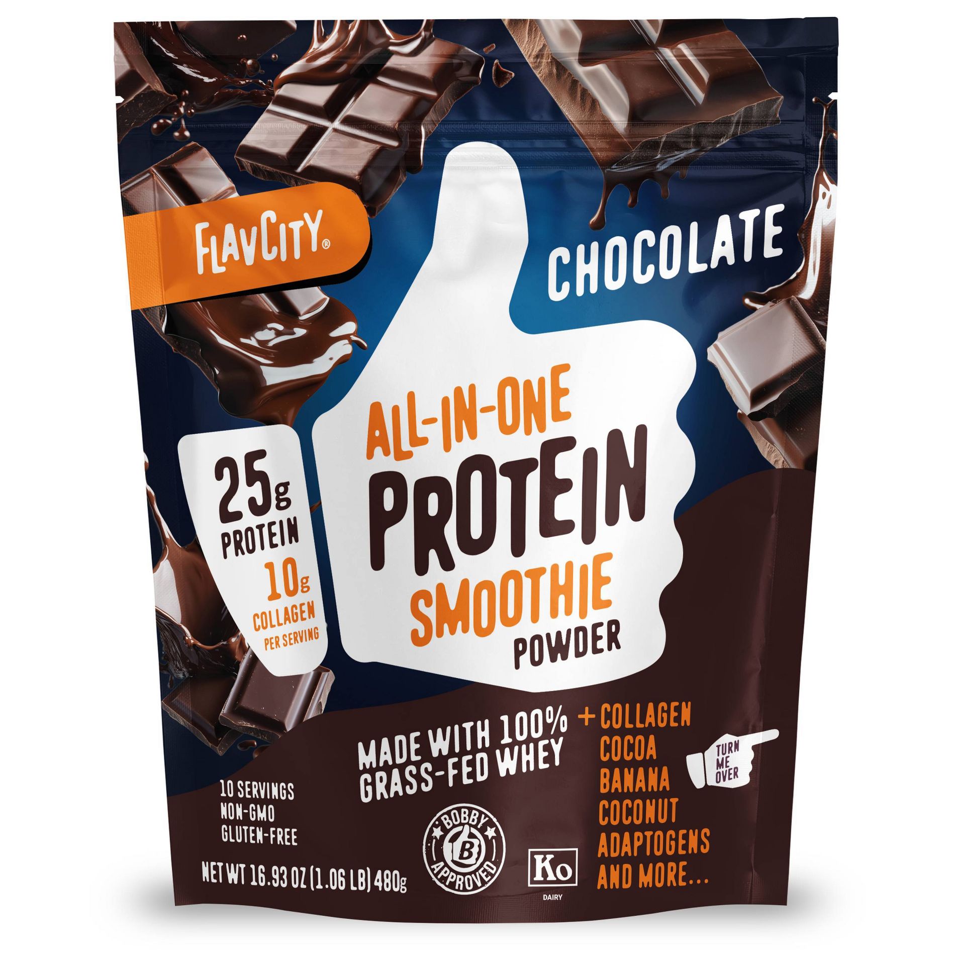 FlavCity Protein Smoothie powder - 10 Servings - Chocolate - 480gms