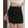 Coolmee Women's Cargo Skirt Stretchy Mini Skirts with Pockets - 2 of 4