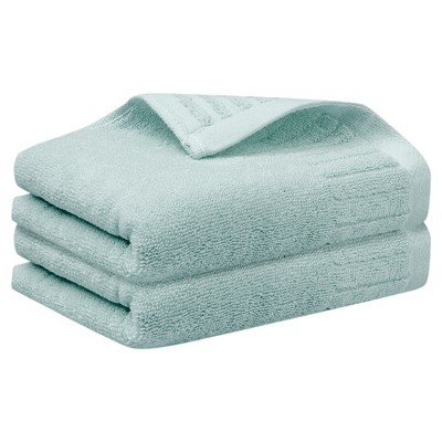 Unique Bargains Bathroom Kitchen Striped Pattern Comfortable Cotton Hand Towels 14" x 30" 2 Pcs