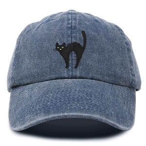 Dalix Black Cat Embroidered Womens Cotton Dad Hat Baseball Cap Adjustable - 1 of 4