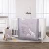 Little Love By NoJo Dream Big Little Elephant Fitted Crib Sheet - Gray and White - 2 of 3