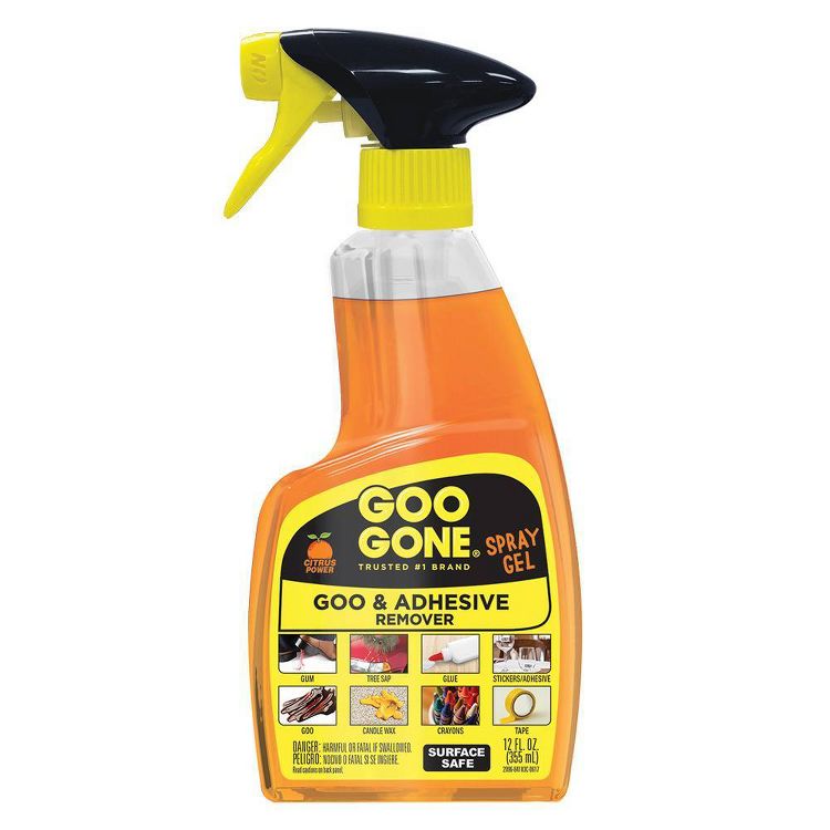 Goo Gone Citrus Adhesive Remover Spray Gel - 12 fl oz: Carpet Cleaner, Multipurpose Stain Remover, 1 of 7