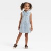 Toddler Girls' Sleeveless Denim Dress - Cat & Jack™ Light Wash - 3 of 3