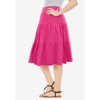 Woman Within Plus Size Elastic-Waist Knit Tiered Skirt - 4 of 4
