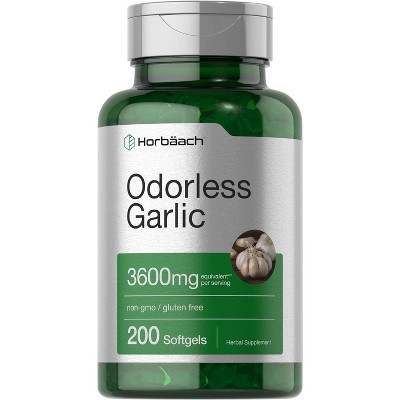 Horbaach Odorless Garlic 3600mg | 200 Softgels