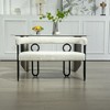 CAVINAS Modern Loveseat Sofa, Chenille Fabric 2 Seater Sofa Couch with Arms and Metal Legs, for Small Space - 2 of 4