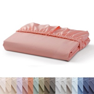 LISM 100% Cotton Fitted Sheet Deep Pocket Fitted Sheet, Fits Mattress Upto 16" - 1 of 4