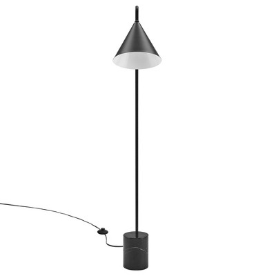 Modway Ayla Marble Base Floor Lamp - Marble Base, Requires 1 E26 40W Max Bulb (Not Included)