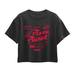 Girls' - Disney - Pizza Planet Jersey Short Sleeve Boxy Graphic T-Shirt - 1 of 2