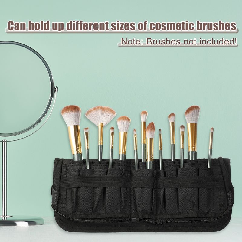 Unique Bargains Foldable Stand-up 23 Pockets Makeup Brush Organizer, 3 of 7