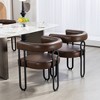 LOVMOR House Hold Contemporary Designed Chenille Fabric Upholstered Accent/Dining Chair/Kitchen Armchair for Living Room set of 2 - 2 of 4