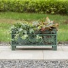 Gardenised Outdoor Living Butterfly Rectangle Plant Stand, Flower Planting Pot, Antique Green - 4 of 4
