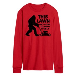 Men's - Instant Message - This Lawn Sasquatch Long Sleeve Graphic T-Shirt - 1 of 4