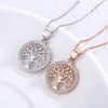 Clotth Tree of Life Necklace - Luxurious 925 Silver Jewelry with Clear Zirconia, Symbolic Family Tree Pendant for Occasions - 2 of 4