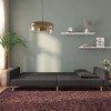 vidaXL 2-Seater Sofa Bed with Two Pillows Black Fabric - 3 of 4