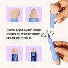 Multi - Tasker 4 - in - 1 Travel Makeup Brush Set - Compact Vegan Brushes with Blending Sponge,Eyebrow Liner - 3 of 4