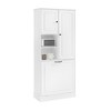 ACEPANO 67.7 in. H Large Closed MDF Storage Cabinet with Adjustable Shelves & Aluminum Alloy Handles-White - 4 of 4