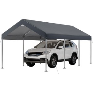 Outdoor Carport, Heavy Duty Car Canopy, Portable Garage Party Tent, Carport Shelter for Car Bike Boat Yellow - 1 of 4