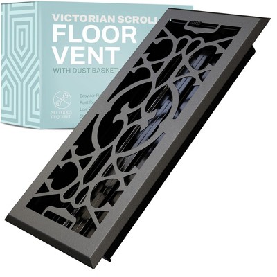Victorian Floor Register Vent with Mesh Cover Trap