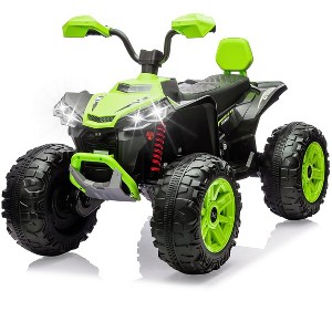Kids ATV 4 Wheeler, 24V 4WD Electric ATV Ride On Toy for Big Kid w/ 2-Seater, 7Ah Battery, Bluetooth, MP3, USB, Knee Pads, 800W Motor - 1 of 4
