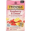 Twinings Raspberry & Lemon Flavoured Herbal Tea, 20 Count Box, Pack of 6 - 2 of 2
